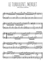 Téléchargez l'arrangement pour piano de la partition de jean-francois-dandrieu-le-turbulent-menuet en PDF